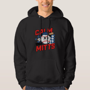 Sudadera Diseño de dibujos animados de béisbol Calm Your Mi