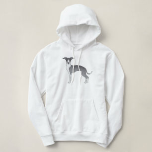 Sudadera Diseño de dibujos animados de galgo italiano azul