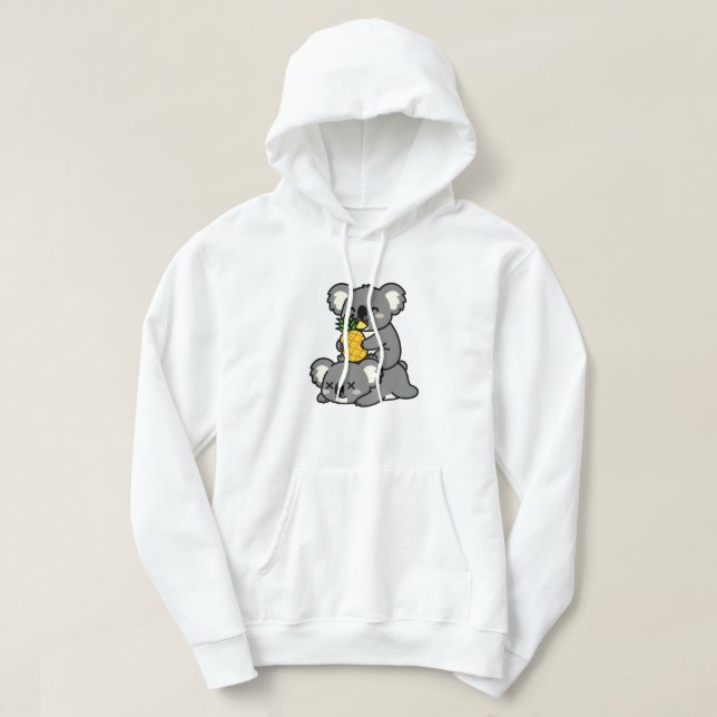 Sudadera Diseño de dibujos animados de koalas lindos comien (Diseño del anverso)