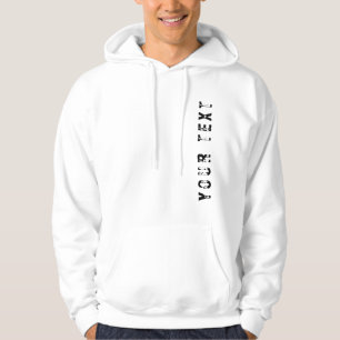 Sudadera Diseño de doble cara de la plantilla de texto Blan