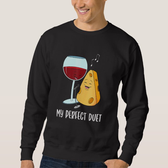 Sudadera Diseño De Duet En Medios Sociales Para Vino Rojo Y (Anverso)