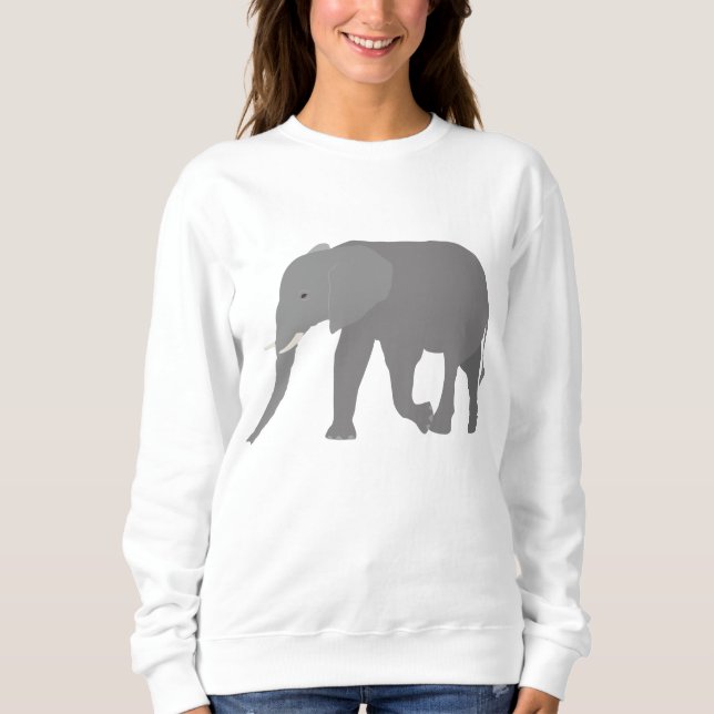 Sudadera Diseño de elefantes (Anverso)