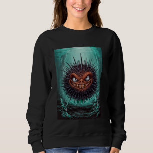 Sudadera Diseño De Erizo De Mar De Dibujos Animados Estiliz