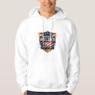 Sudadera Diseño de escudo forjado en fuego de soldador amer