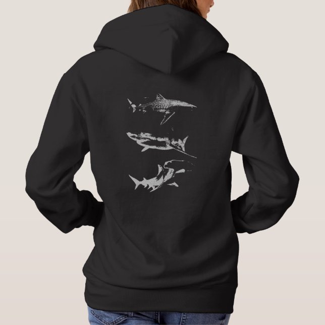 Sudadera Diseño de espalda de animal de los océanos de tibu (Reverso)
