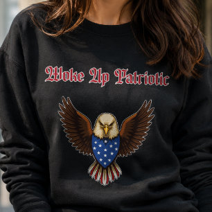 Sudadera Diseño de espíritu de mañana patriota americano de