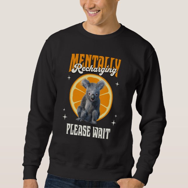 Sudadera Diseño de estado de ánimo introvertido de koala re (Anverso)