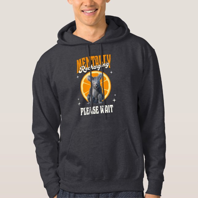 Sudadera Diseño de estado de ánimo introvertido de koala re (Anverso)