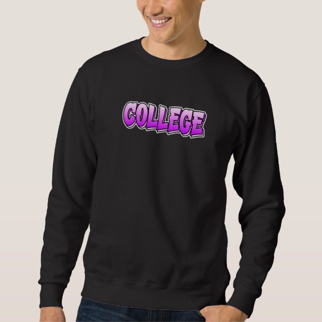 Sudadera Diseño de estilo graffiti universitario que dice U (Anverso)