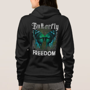 Sudadera Diseño de estilo streetwear de libertad de maripos
