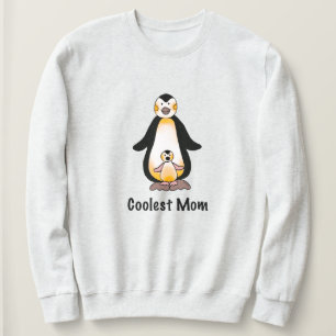 Sudadera Diseño de familia de pingüinos Coolest Mom