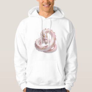 Sudadera Diseño de fantasía de dragón de oro blanco chino c