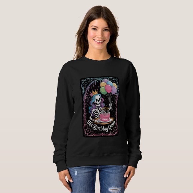 Sudadera Diseño de Fiesta gótico Queen Skeleton (Anverso completo)