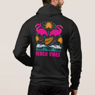 Sudadera Diseño de Flamencos Rosas Beach Vibes