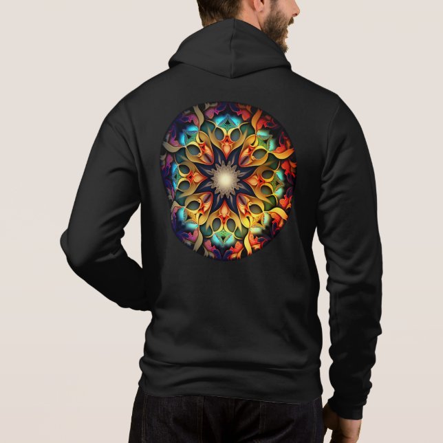 Sudadera Diseño de Flor de Mandala Caleidoscopio-23091 (Reverso)