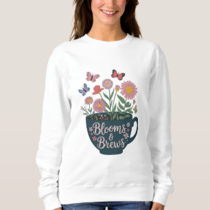 Sudadera Diseño de flor y flor - Gráfica floral caprichosa