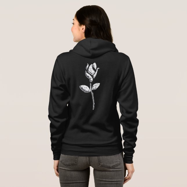 SUDADERA DISEÑO DE FLORES DE LAS MUJERES DE HOODIO (Reverso completo)