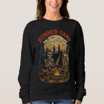 Diseño de fogata de campamento de esqueleto de ver