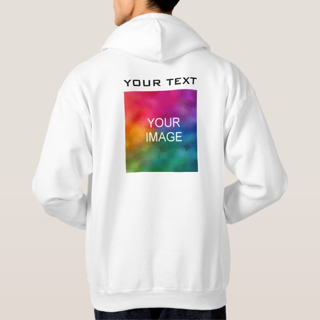 Sudadera Diseño de fondo subir imagen de foto Mens Modern B (Reverso)