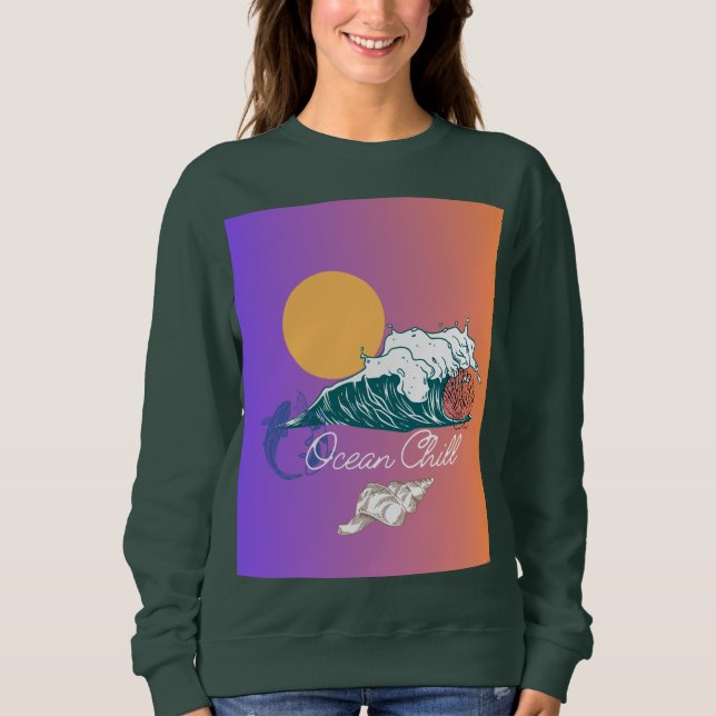 Sudadera diseño de frescura oceánica  (Anverso)