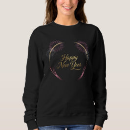 Sudadera Diseño de fuegos artificiales de Feliz Año Nuevo