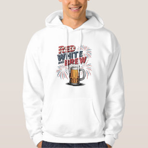 Sudadera Diseño de fuegos artificiales rojos de blanco y de
