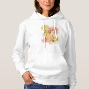 Sudadera diseño de gato artístico
