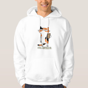 Sudadera Diseño de gato calico gruñón que todavía se presen