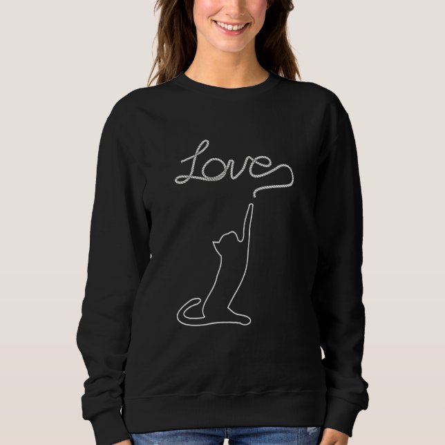 Sudadera Diseño De Gato Con Amor Para Gatos Gatos Gatitos (Anverso)