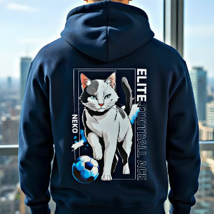Sudadera Diseño de gato de fútbol lindo para amantes de gat