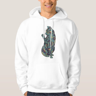 Sudadera Diseño de gato futurista abstracto