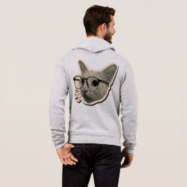 Sudadera "Diseño de gato inteligente con gafas
