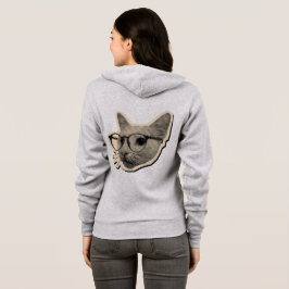 Sudadera "Diseño de gato inteligente con gafas