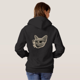 Sudadera "Diseño de gato inteligente con gafas
