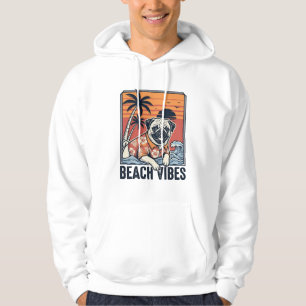 Sudadera Diseño de grabado vintage de pug con vibraciones d