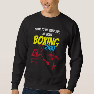 Sudadera Diseño de guantes de boxeo de boxeo con cita de bo