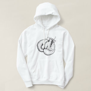 SUDADERA DISEÑO DE GUANTES EN CUADRO NEGRO Y BLANCO