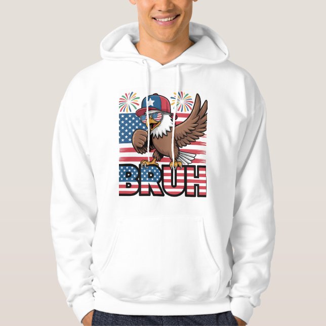 Sudadera Diseño de Guay Patriotic Eagle Bruh (Anverso)