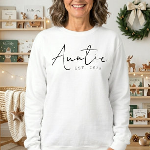 Sudadera Diseño de guión de año de familia de Tía Acogedora
