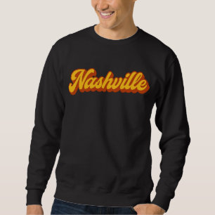 Sudadera Diseño de guiones Retro Nashville - Viejo atardece
