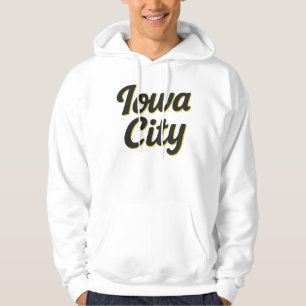 Sudadera Diseño de guiones urbanos de Iowa   Negrita Neon M