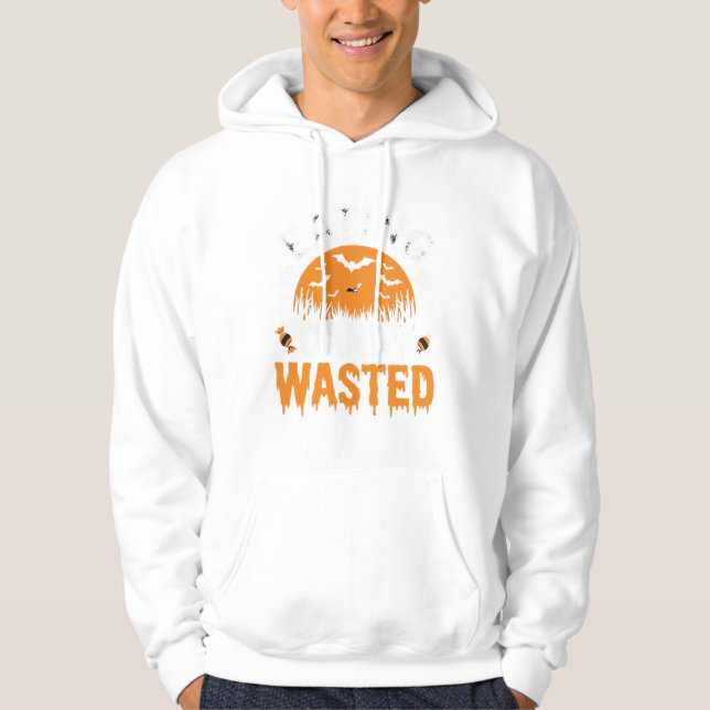 Sudadera Diseño de Halloween de comer dulces desperdiciados (Anverso)