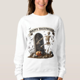 Sudadera Diseño de Halloween de esqueleto bailando