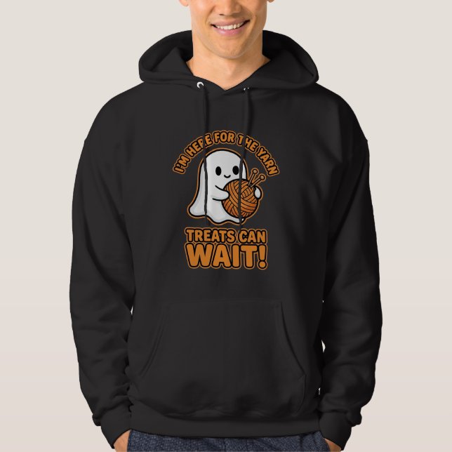 Sudadera Diseño de Halloween de fantasmas de ganchillo (Anverso)