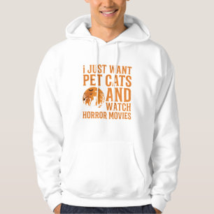 Sudadera Diseño de Halloween Películas de Terror Gatos Domé