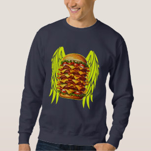 Sudadera diseño de hamburguesas divertidas para los amantes