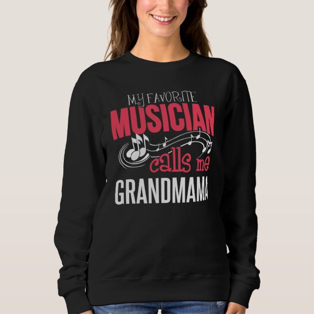 Sudadera Diseño de la abuela musical - Mi llamada de músico (Anverso)