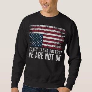 Sudadera Diseño de la bandera anti Trump Tango Siskey Foxtr