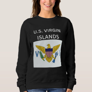 Sudadera Diseño de la bandera de las Islas Vírgenes de los