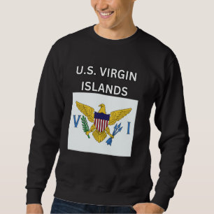 Sudadera Diseño de la bandera de las Islas Vírgenes de los 